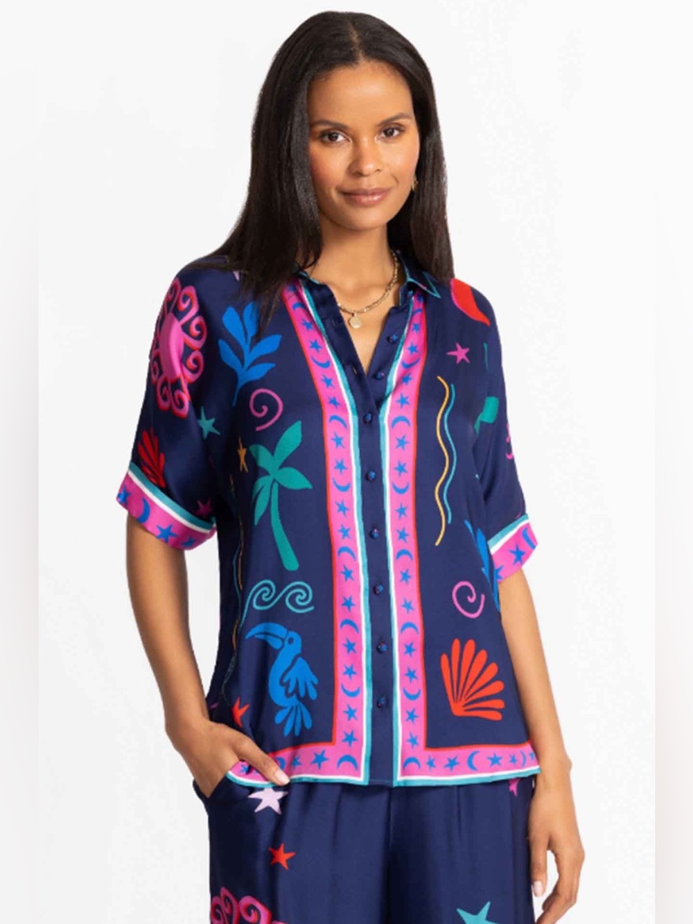 Johnny Was Fernanda Button Down Blouse